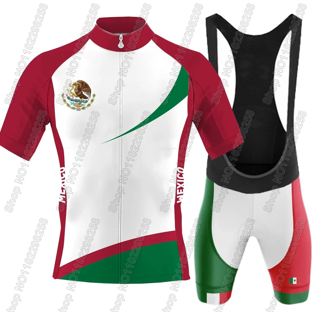 Cycling Bib Shorts - Комплект велосипедного трикотажа национальной сборной Мексики